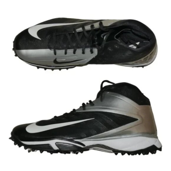 Nike Vapor Football Turf Shoes Cleats Men's Size 14.5 Black Silver 527879-010 - Picture 3 of 11